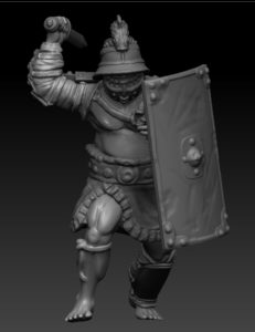 Gladiatoris - Murmillo 3D en proceso, junio 2014