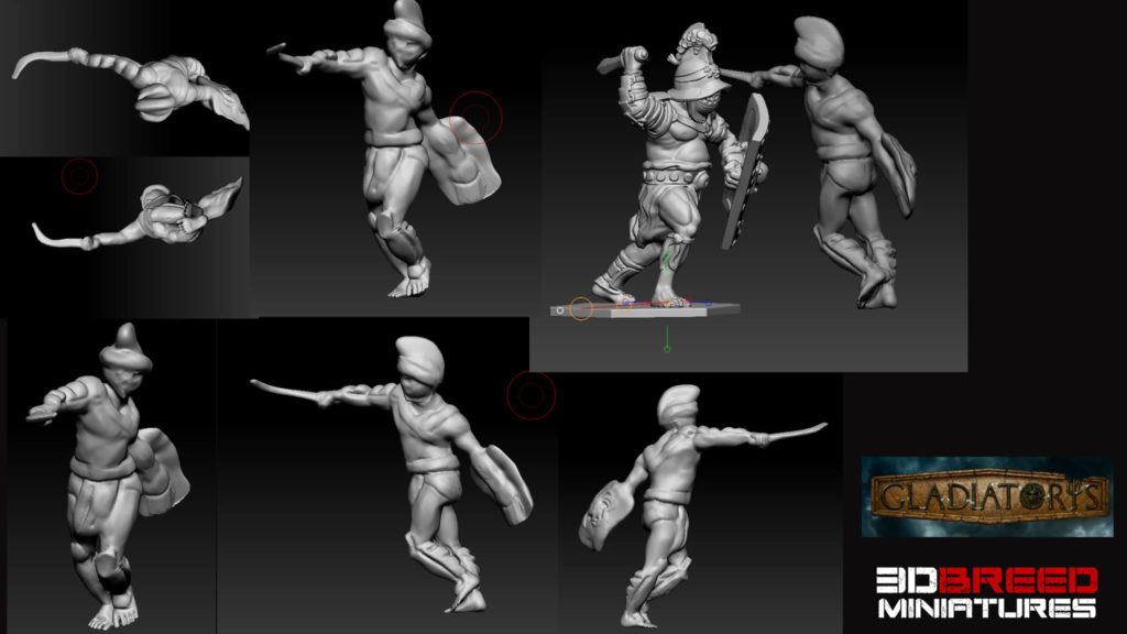 Gladiatoris - Boceto 3D del Thraex (3DBreed)