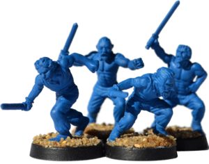 Gladiatoris - Esclavos azules del prototipo (Warlord Games, modificadas)