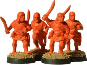 Gladiatoris - Esclavos naranjas del prototipo (Foundry Miniatures, modificadas)