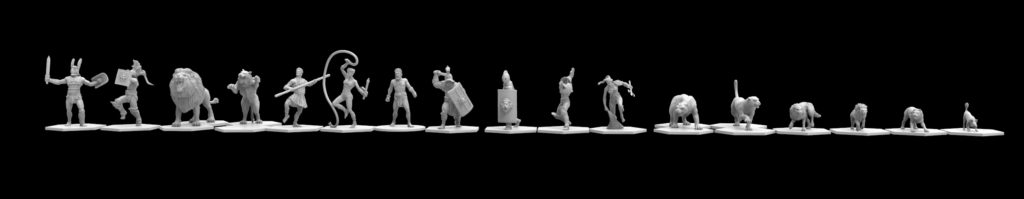 Gladiatoris - Proporciones de las miniaturas